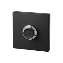 Doorbell with black button GPF8826.02 square 50x50x8 mm black