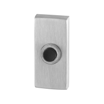 Doorbell with black button GPF9826.01 rectangular 70x32x10 mm satin stainless steel