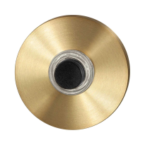 Doorbell with black button GPF9826.09P4 round 50x8 mm PVD satin brass