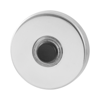 Doorbell with black button GPF9826.40 round 50x8 mm polished stainless steel