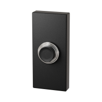 Doorbell with black button GPF8826.01 rectangular 70x32x10mm black