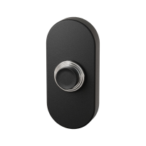 Doorbell with black button GPF8826.04 oval 70x32x10 mm black