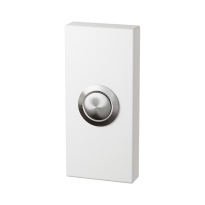 Doorbell with black button GPF8827.41 rectangular 70x32x10mm white