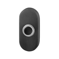 Doorbell with black button GPF9826.04P1 oval 65x30x10 mm PVD anthracite