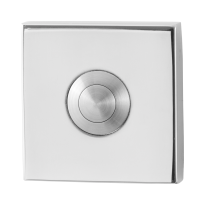 Doorbell with stainless steel button GPF9827.42 square 50x50x8 mm polished stainless steel