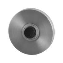 Doorbell with black button GPF9826.09 round 50x8 mm satin stainless steel