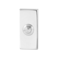 Doorbell with stainless steel button GPF9827.41 rectangular 70x32x10 mm polished stainless steel