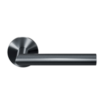 Door handle on rose L-angled model 19mm GPF115VRP1R rose 53x6,5mm pointing right PVD anthracite