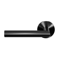 Door handle on rose L-angled model 19mm GPF115VRP5L rose 53x6,5mm pointing left PVD Black
