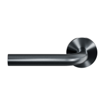 PVD anthracite L-model 19mm door handle on rose 53x6,5mm left
