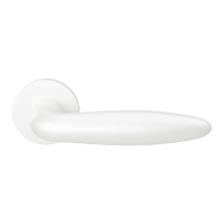 Cigar-model door handle on rose GPF622VWR rose 53x6,5mm pointing right smooth white