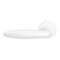 Cigar-model door handle on rose GPF622VWL rose 53x6,5mm pointing left smooth white