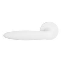 Cigar-model white door handle on rose GPF822VWL rose 53x6,5mm pointing left
