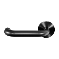 GPF105VRP5L PVD Black U-model 19mm door handle on rose 53x6,5 mm left