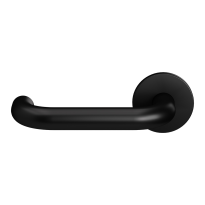Door handle on rose U-model 19mm GPF605VZL rose 53x6,5mm pointing left smooth black