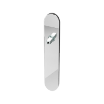 GPF1100.60.432 long backplate rounded lock 55PZ polished stainless steel with welded knob fastener