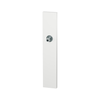 GPF1125.62 long backplate rectangular white with welded knob fastener