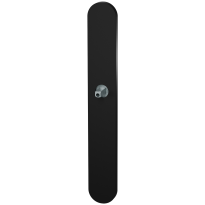 GPF1170.61.442 long backplate XL rounded lock 72PZ black with welded knob fastener