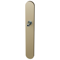 GPF1170.A4.442 long backplate XL rounded lock 72PZ Champagne blend with welded knob fastener