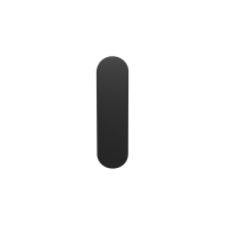 GPF1210.61L/R short backplate rounded blind without leverhole left-/ right handed black