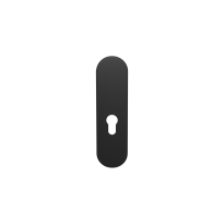 GPF1210.61L/R short backplate rounded 55PZ without leverhole left-/ right handed black