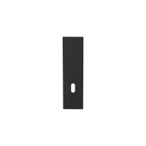 GPF1215.61L/R short backplate rectangular lock 72 without leverhole left-/ right handed black