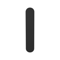 GPF1220.61L/R long backplate rounded without leverhole left-/ right handed black