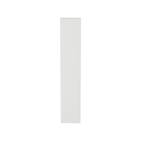 GPF1225.62L/R long backplate rectangular blind without leverhole left-/ right handed white