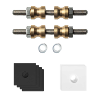 GPF997061DB24 glass door fastenings for double-sided mounting black rose 24x24x2mm