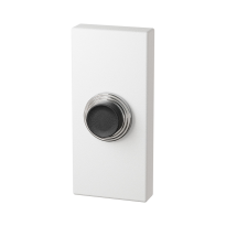 Doorbell with black button GPF8826.41 rectangular 70x32x10mm white