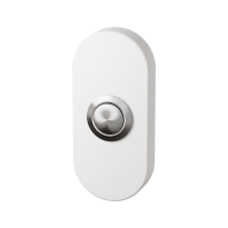 Doorbell with black button GPF8827.44 oval 70x32x10mm white