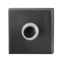 Doorbell with black button GPF9826.02P1 square 50x50x8 mm PVD anthracite
