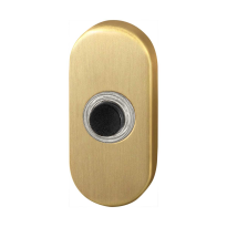 Doorbell with black button GPF9826.04P4 oval 65x30x10 mm PVD satin brass