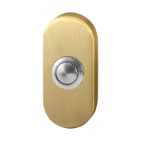 Doorbell with black button GPF9827.04P4 oval 65x30x10 mm PVD satin brass
