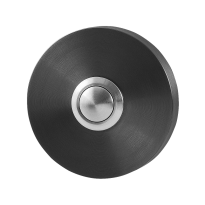 Doorbell with black button GPF9827.09P1 round 50x8 mm PVD anthracite