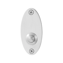 Doorbell with stainless steel button GPF9827.43 oval 80x38x2 mm polished stainless steel