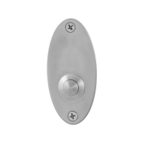 Doorbell with stainless steel button GPF9827.03 oval 80x38x2 mm satin stainless steel