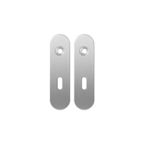 Short backplate GPF1100.10 lock 56 satin stainless steel