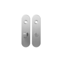 Short backplate GPF1100.10 bathroom 55/8 normal knob satin stainless steel