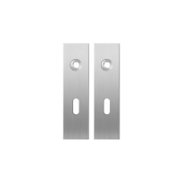 Short backplate GPF1100.15 lock 56 satin stainless steel