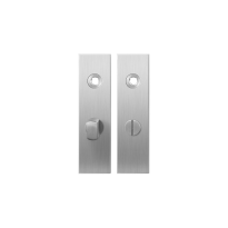 Short backplate GPF1100.15 bathroom 55/8 normal knob satin stainless steel