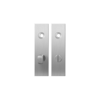 Short backplate GPF1100.15 bathroom 63/8 normal knob satin stainless steel