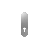 Short backplate GPF1200.10 72PZ without latch satin stainless steel