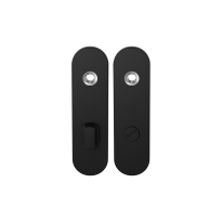Short backplate GPF8100.10 bathroom 72/8 big knob black