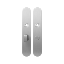 Long backplate GPF1100.20 bathroom 55/8 big knob satin stainless steel