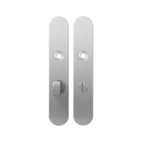 Long backplate GPF1100.20 bathroom 63/8 big knob satin stainless steel
