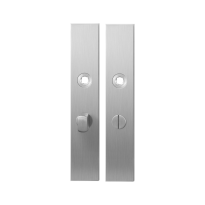 Long backplate GPF1100.25 bathroom 55/8 normal knob satin stainless steel