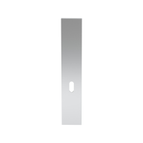 Long backplate GPF1200.65 lock 56 without latch polished stainless steel