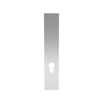 Long backplate GPF1200.65 72PZ without latch polished stainless steel