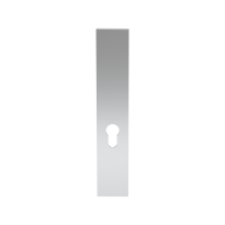 Long backplate GPF1200.65L/R 55PZ without latch polished stainless steel